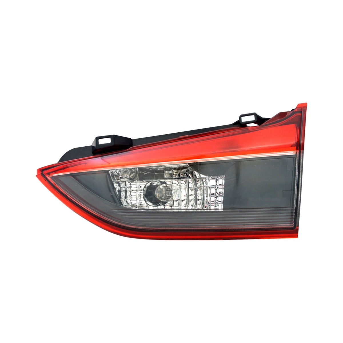 MZN216-1320R-AC CAPA Right Hand Backup Tail Lamp Assembly for 2014-2017 Mazda 6 - Black Housing - Red & Clear Lens