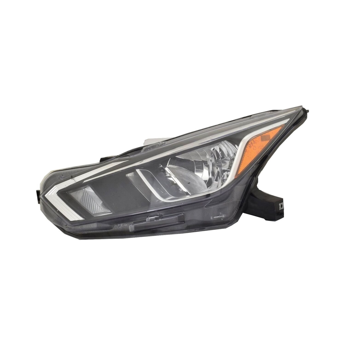 MZN315-11BAR-AC2 CAPA Right Hand Headlight Assembly for 2020-2021 Nissan Versa - Black Housing - Clear Lens