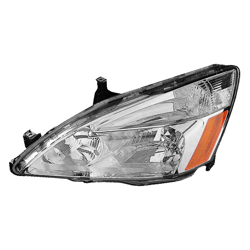 MZN317-1131L-UC CAPA Left Hand Headlight Assembly for 2003-2007 Honda Accord - Chrome Housing - Clear Lens