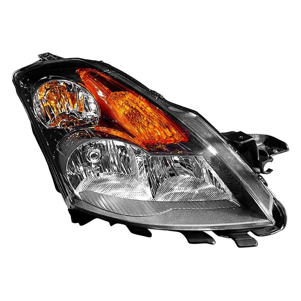 MZN315-1164R-AC7 CAPA Right Hand Headlight Assembly for 2008-2009 Nissan Altima Sedan & Hybrid - Black Housing - Clear Lens
