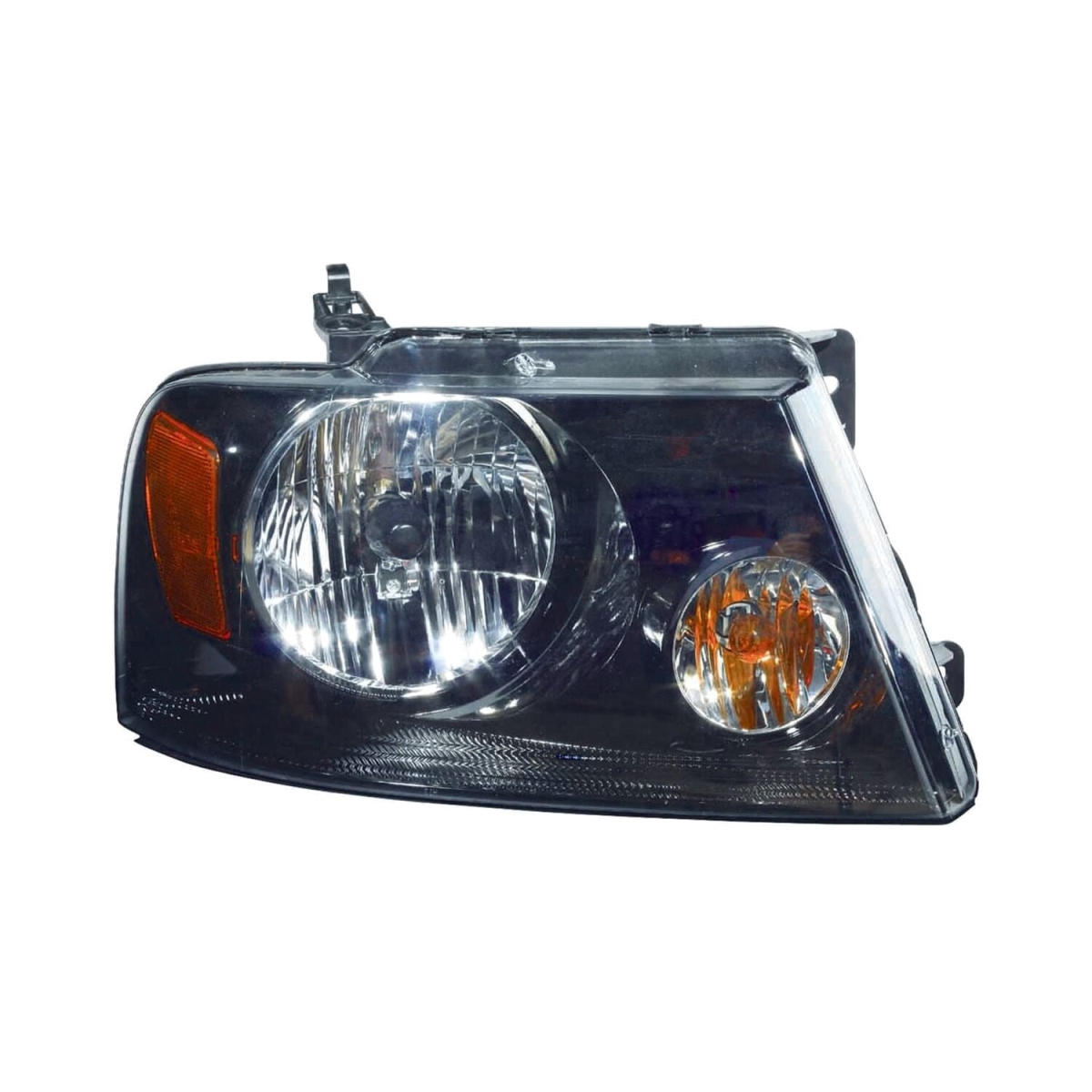 MZNK30-1122R-AC2 CAPA Right Hand Headlight Assembly for 2006-2008 Ford F-150 - Black Housing - Clear Lens