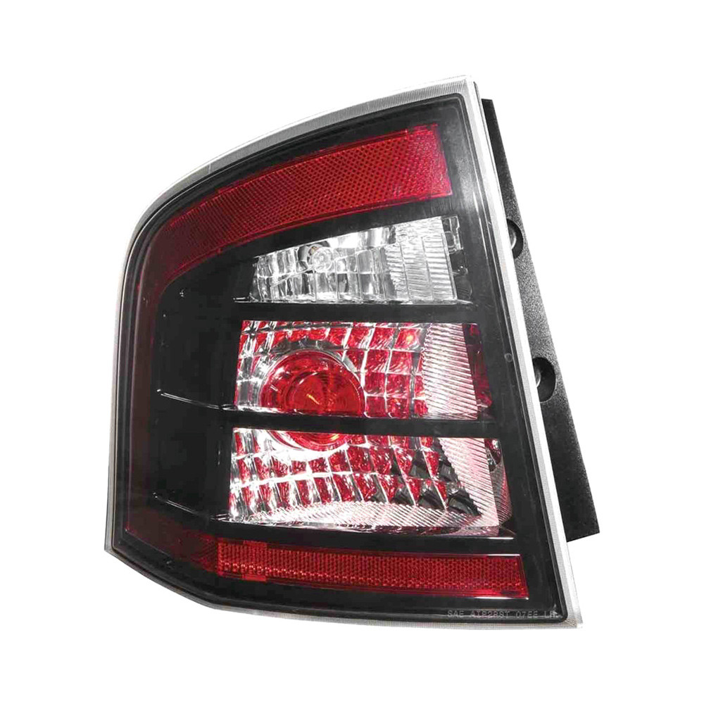 MZNK30-1937L-AC2 CAPA Left Hand Taillamp for 2009-2010 Ford Edge Sport - Black & Chrome Housing - Red & Clear Lens