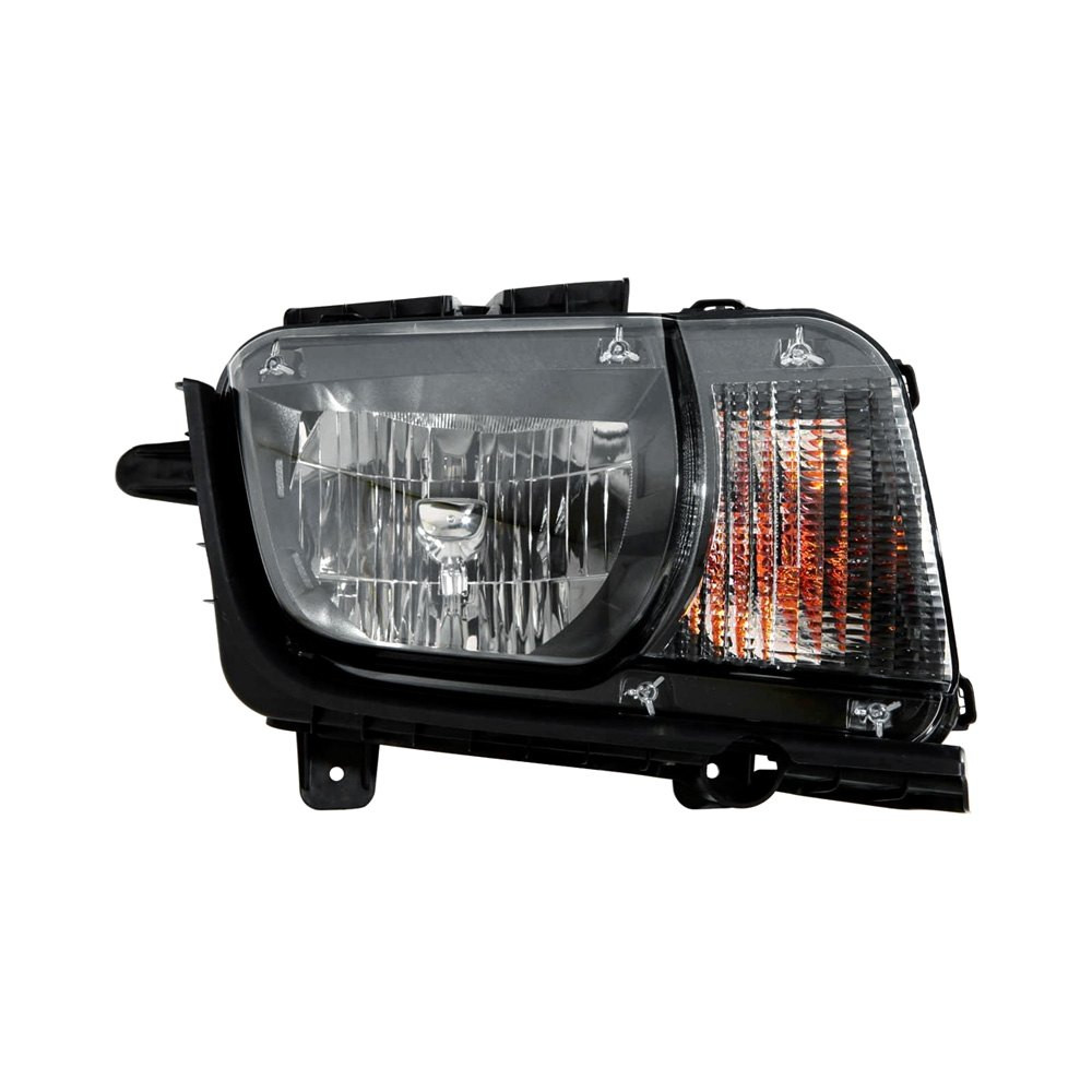 MZN335-1160R-AC2 CAPA Right Hand Headlight Assembly for 2010-2013 Chevrolet Camaro - Black Housing - Clear Lens