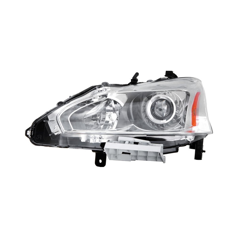 MZN315-1188L-AC7 CAPA Left Hand Headlight Assembly for 2013-2014 Nissan Altima Sedan - Chrome Housing - Clear Lens