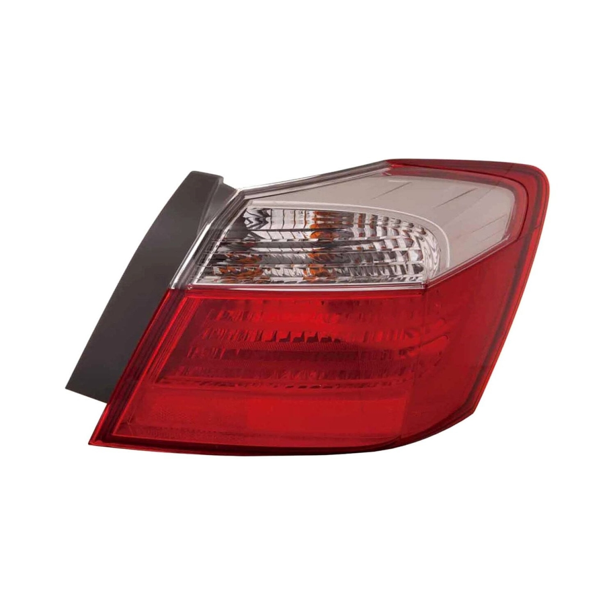 MZN317-19A4R-AC CAPA Right Hand Outer Taillamp Assembly for 2013-2014 Honda Accord Sedan - Chrome Housing - Red & Clear Lens