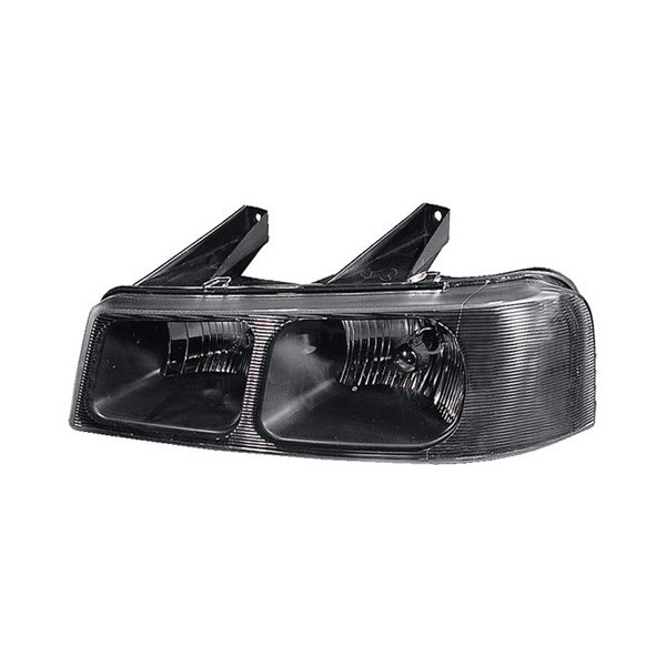 MZN335-1129L-AC CAPA Left Hand Headlight Assembly for 2003-2023 Chevrolet Express & GMC Savana - Black Housing - Clear Lens