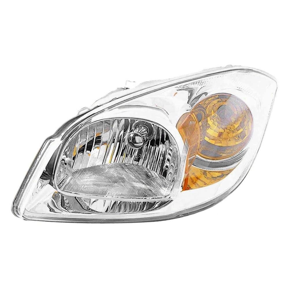 MZN335-1136L-ACN1 CAPA Left Hand Composite Headlamp Assembly for 2006-2008 Chevrolet Cobalt SS-2.4L - Chrome Housing - Clear Lens