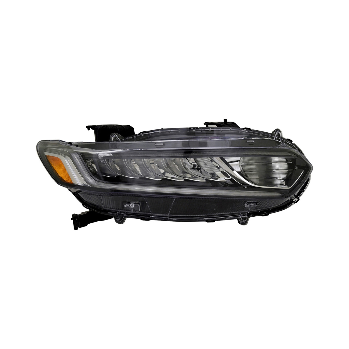 MZN317-1186R-AC2 CAPA Right Hand Headlight Assembly for 2018-2019 Honda Accord Sedan & Touring - Black Housing - Clear Lens