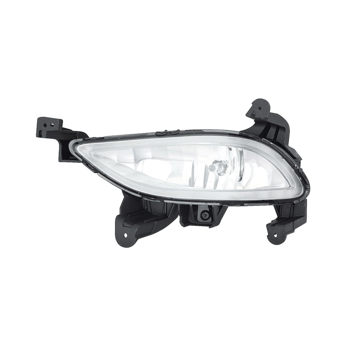 MZN321-2042L-AC CAPA Left Hand Fog Lamp Assembly for 2014 Hyundai Sonata - Chrome Housing - Clear Lens