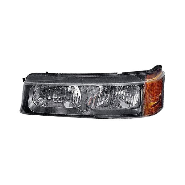 MZN335-1604L-UC CAPA Left Hand Parking & Turn Signal Lamp for 2003-2007 Chevrolet Silverado - Chrome Housing