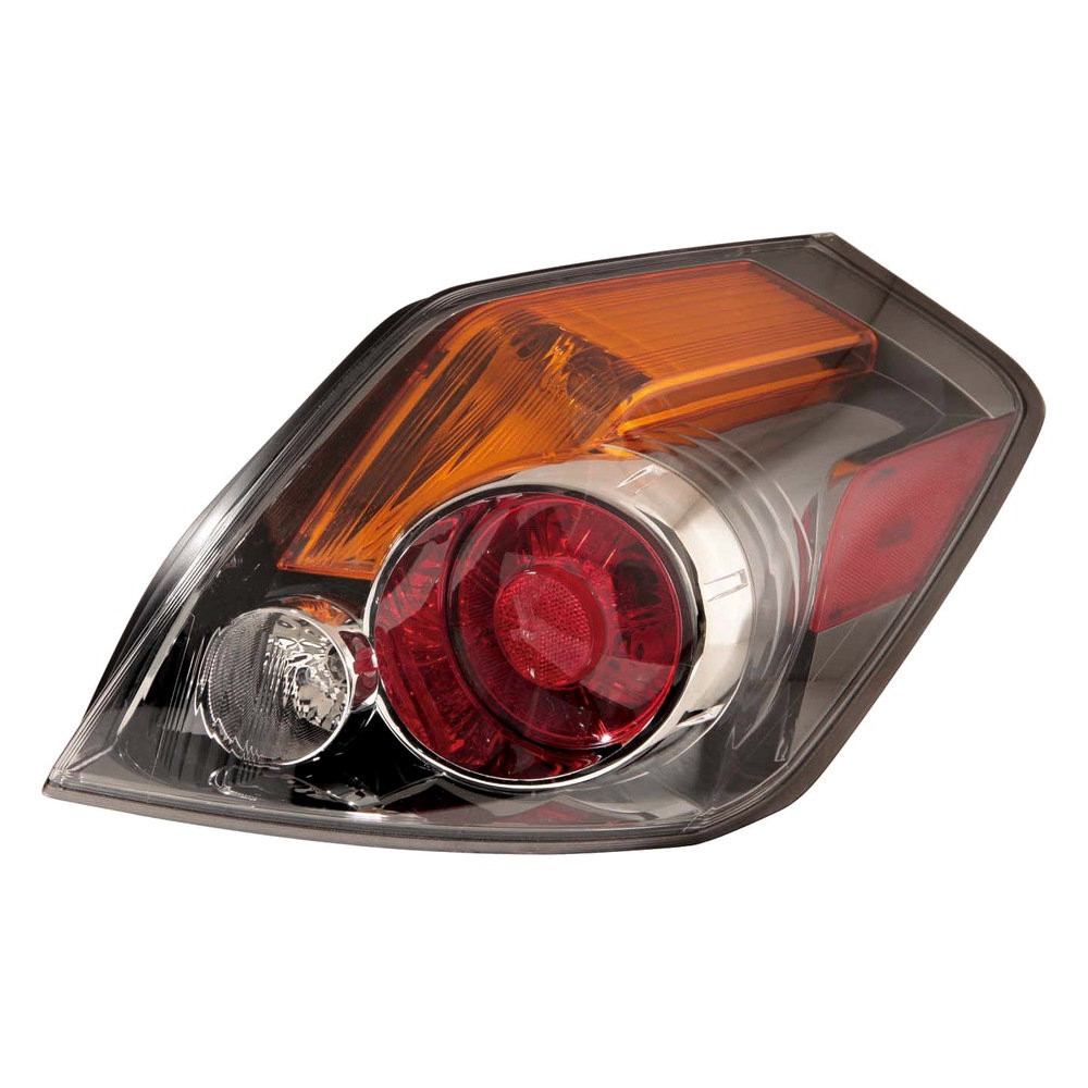 MZN315-1959R-ACN CAPA Right Hand Taillamp Assembly for 2010-2012 Nissan Altima Sedan - Chrome Housing - Red, Amber & Clear Lens