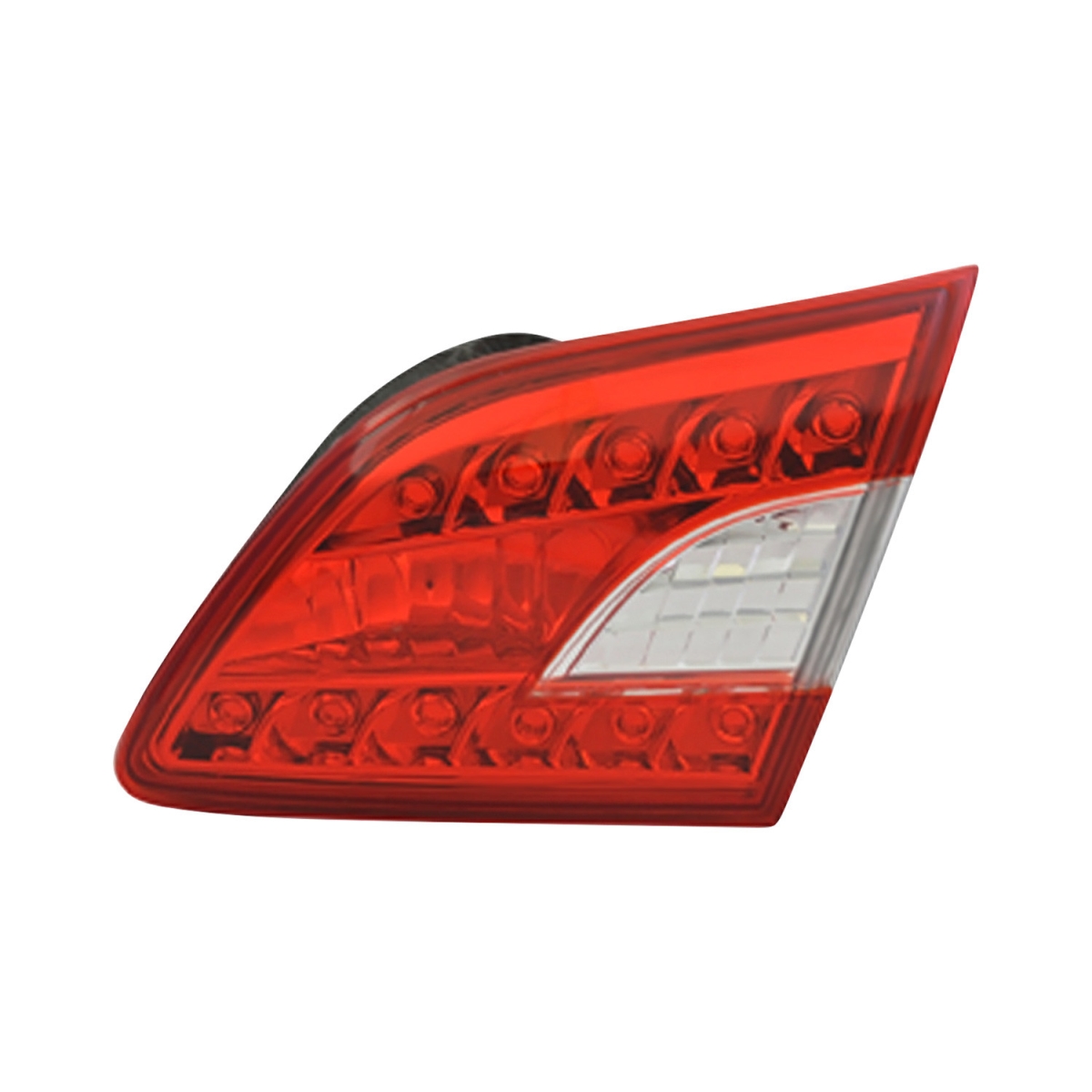 MZN315-2907R-UC CAPA Right Hand Taillamp Assembly for 2013-2014 Nissan Sentra - Chrome Housing - Red & Clear Lens