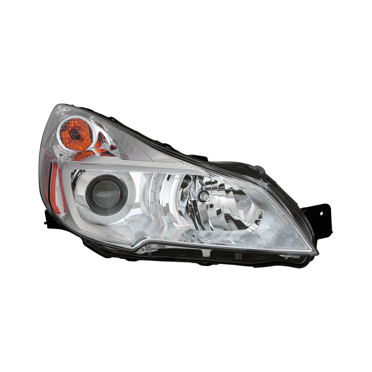 MZN320-1122R-ACN1 CAPA Right Hand Headlight Assembly for 2013-2014 Subaru Outback - Chrome Housing - Clear Lens