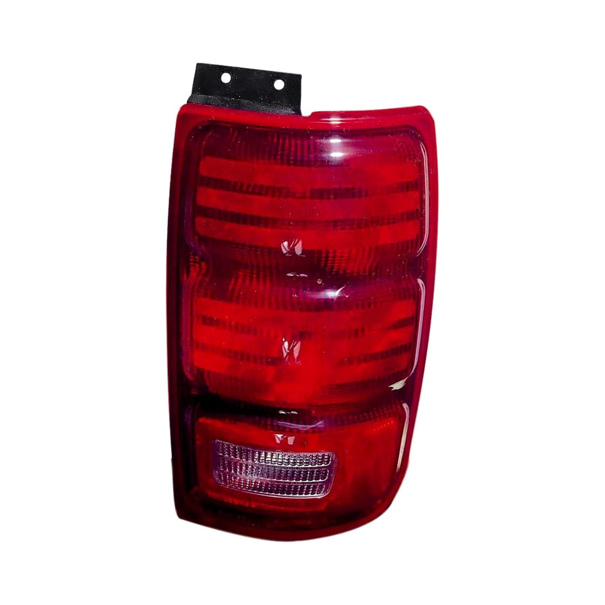 MZN330-1902R-UC CAPA Right Hand Taillamp Assembly for 1997-2002 Ford Expedition - Chrome Housing - Red & Clear Lens