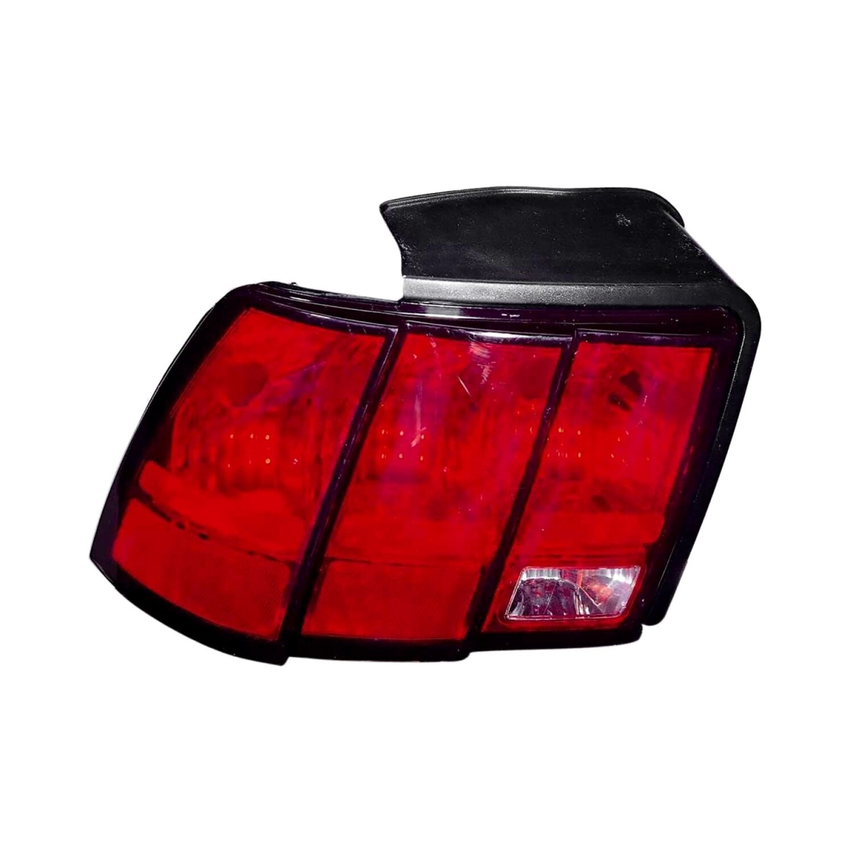 MZN331-1958R-UC CAPA Right Hand Taillamp Assembly for 1999-2004 Ford Mustang - Chrome Housing - Red & Clear Lens