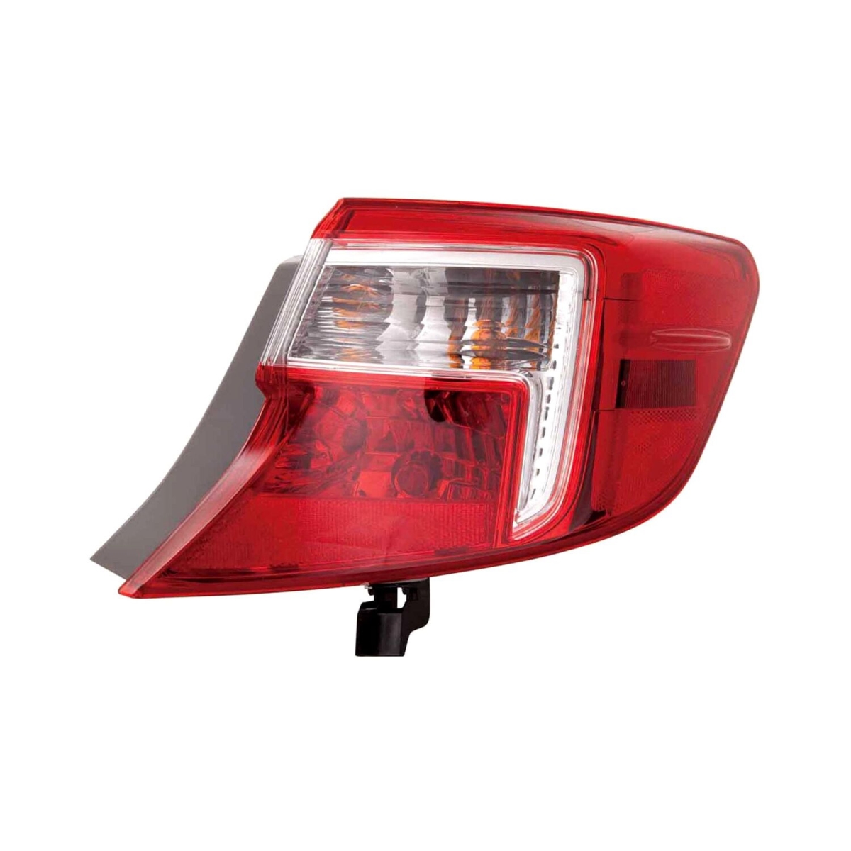 MZN312-19A9R-AC CAPA Right Hand Taillamp Assembly for 2012-2014 Toyota Camry & Camry Hybrid - Chrome Housing - Red & Clear Lens