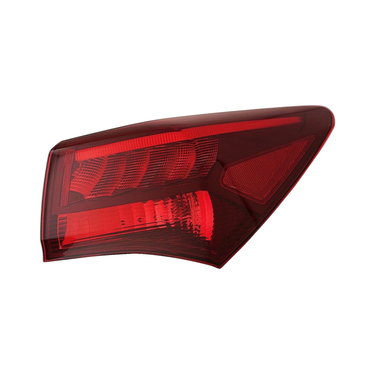 MZN327-1914R-AC2 CAPA Right Hand Outer Taillamp Assembly for 2018-2020 Acura TLX L-Elite-Tech-A-Spec Models - Dark Chrome & Black Housing - Red Lens