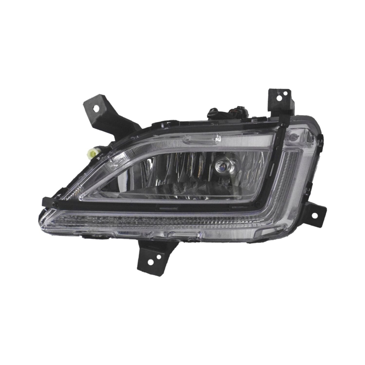 MZN321-2048L-AC CAPA Left Hand Fog Lamp Assembly for 2019-2021 Hyundai Tucson - Chrome Housing - Clear Lens