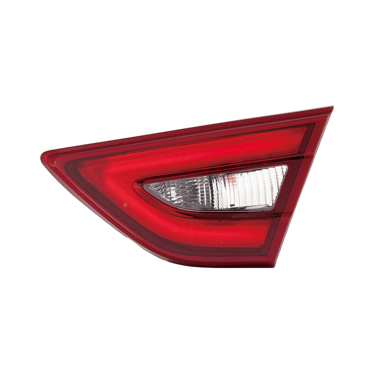 MZN315-1311R-AC CAPA Right Hand Inner Backup Tail Lamp Assembly for 2016-2017 Nissan Maxima - Black & Chrome Housing - Red & Clear Lens