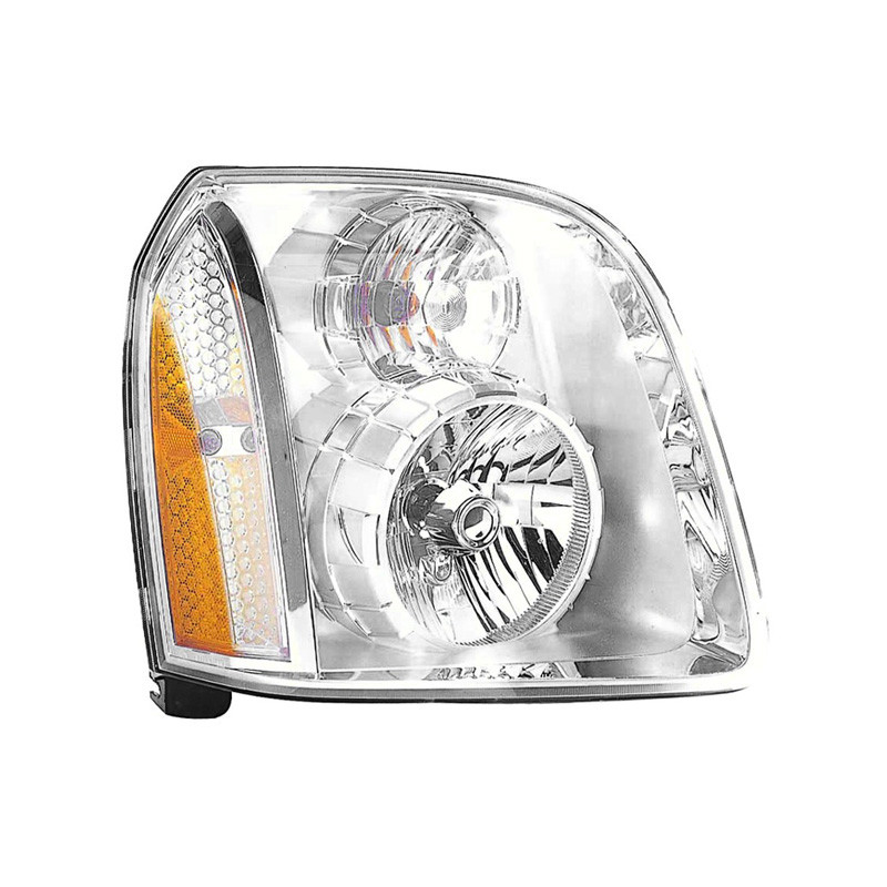 MZN335-1143R-AC CAPA Right Hand Headlight Assembly for 2007-2013 GMC Yukon Denali-Yukon XL Denali - Chrome Housing - Clear Lens
