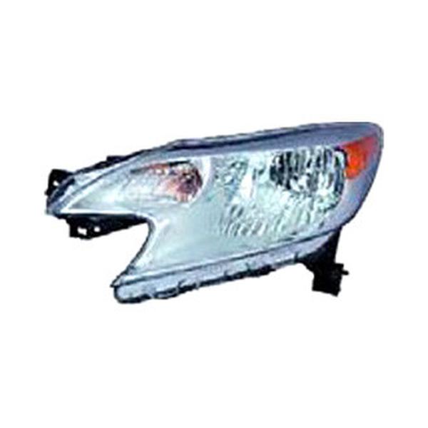 MZN315-1192L-AC CAPA Left Hand Headlight Assembly for 2014-2015 Nissan Versa - Chrome Housing - Clear Lens