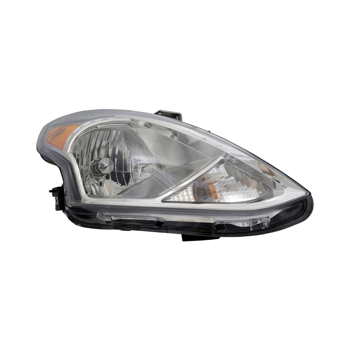 MZN315-1195R-AC CAPA Right Hand Headlight Assembly for 2015-2019 Nissan Versa Sedan - Chrome Housing - Clear Lens