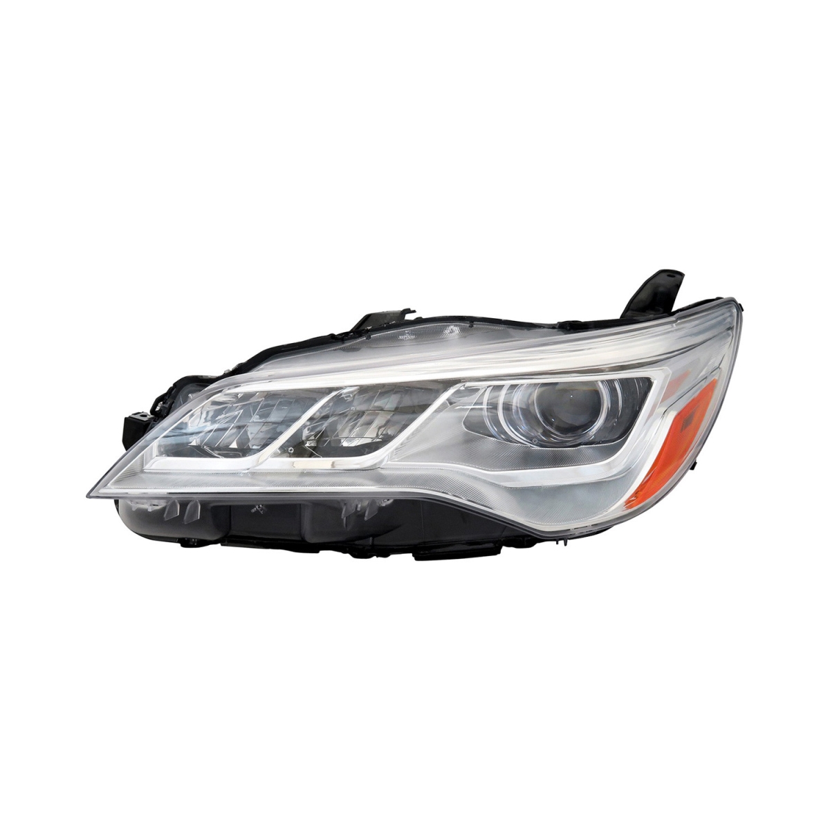 MZN312-11F6LMACM CAPA Left Hand Headlight Assembly for 2015-2017 Toyota Camry XLE - Chrome Housing - Clear Lens