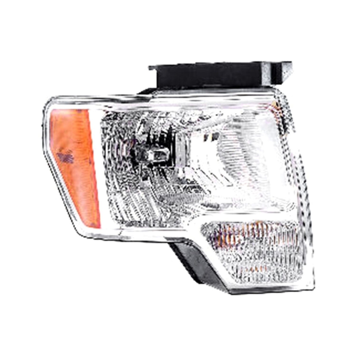 MZNK30-1143R-ACN CAPA Right Hand Headlight Assembly for 2009-2014 Ford F-150 - Chrome Housing - Clear Lens