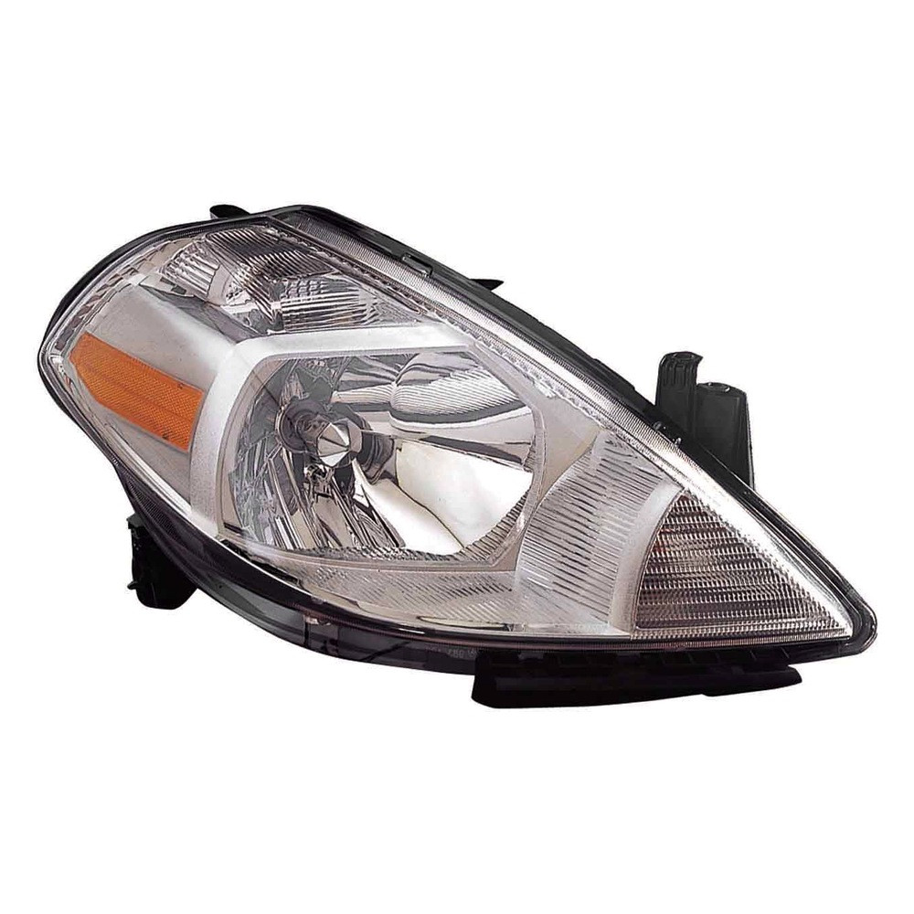 MZN315-1165R-AC CAPA Right Hand Headlight Assembly for 2007-2011 Nissan Versa Sedan - Chrome Housing - Clear Lens