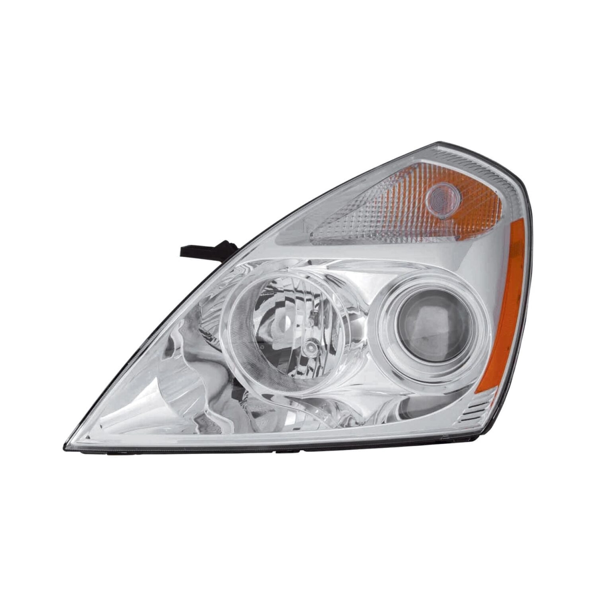 MZN323-1120L-ACN CAPA Left Hand Headlight Assembly for 2008-2012 Kia Sedona - Chrome Housing - Clear Lens