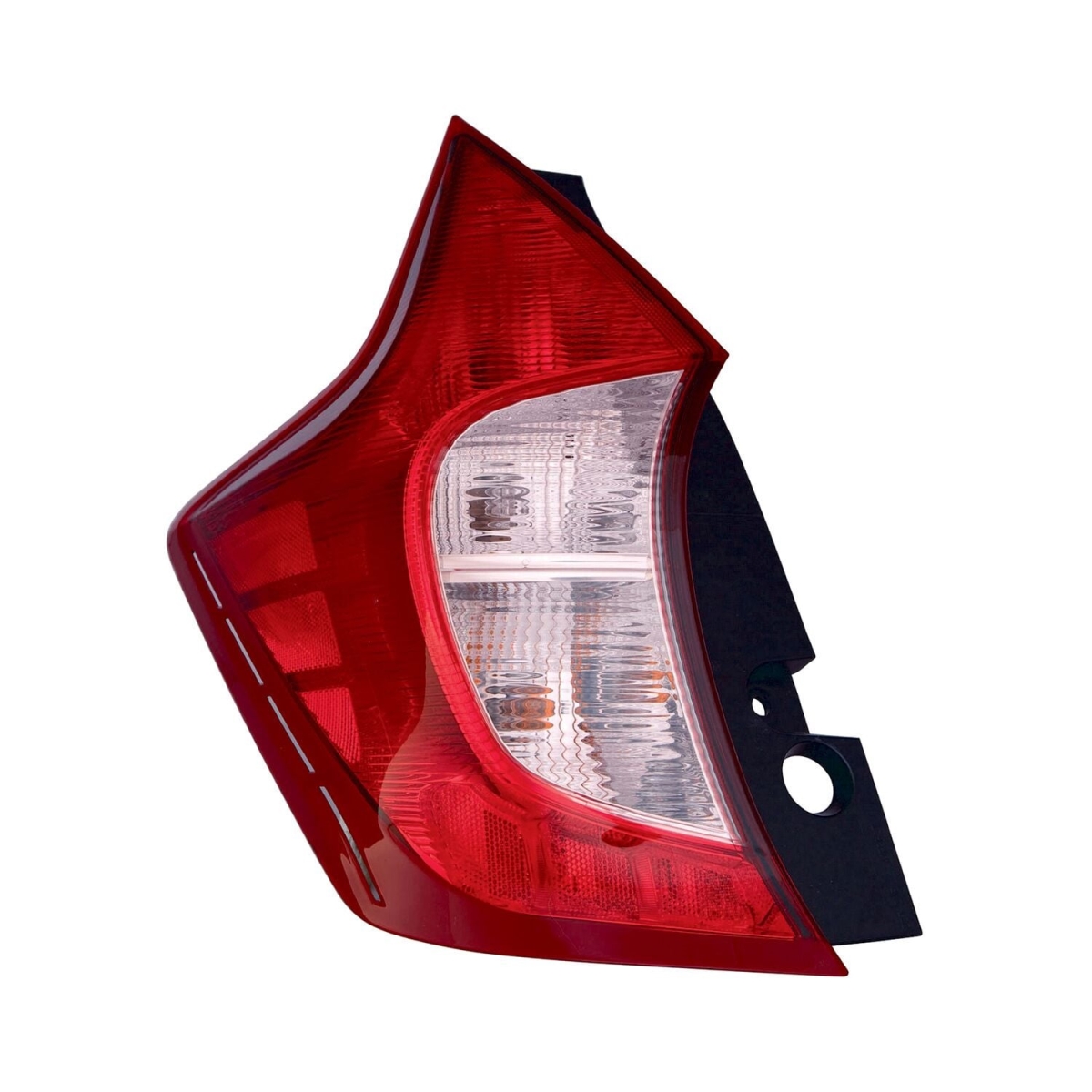 MZN315-1983L-AC CAPA Left Hand Taillamp Assembly for 2014 Nissan Versa Note - Chrome Housing - Red & Clear Lens