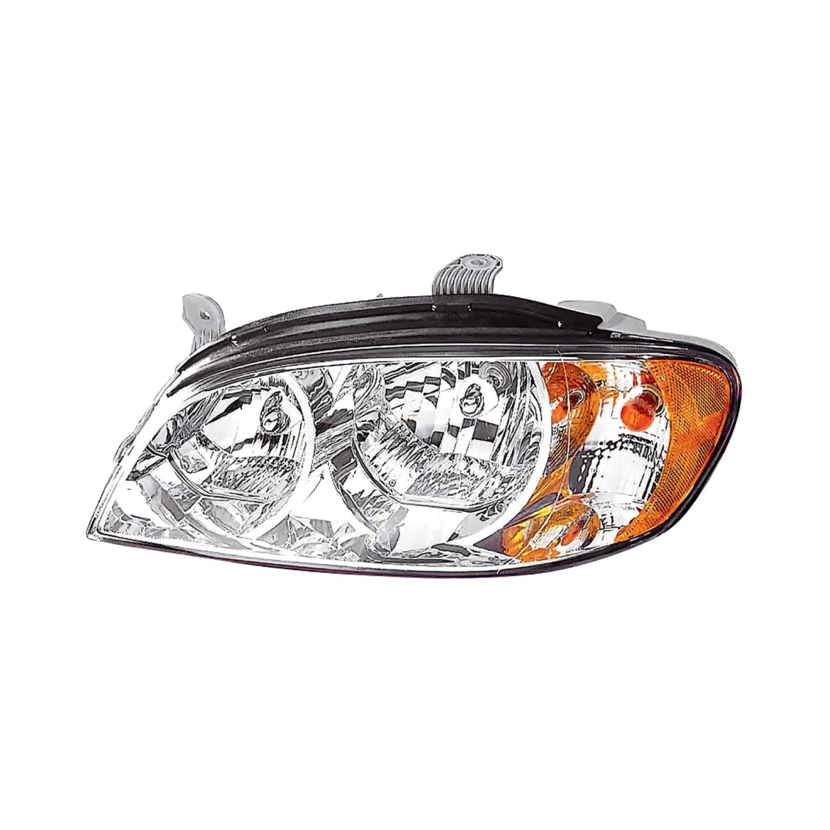 MZN323-1110L-AC CAPA Left Hand Headlight Assembly for 2002-2004 Kia Spectra Sedan - Chrome Housing - Clear Lens