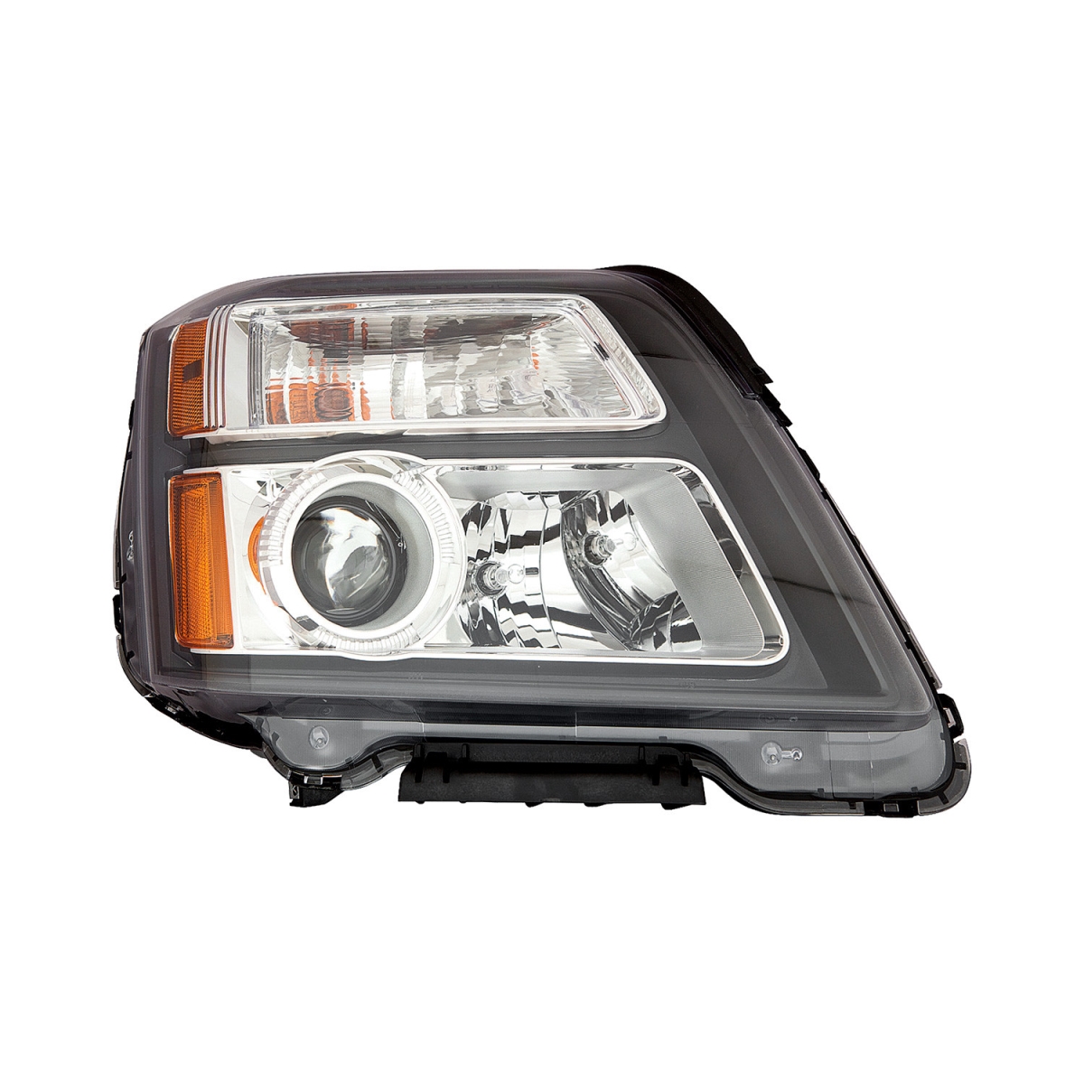 MZN335-1161R-ACN2 CAPA Right Hand Headlight Assembly for 2016-2017 GMC Terrain Denali - Black Housing - Clear Lens