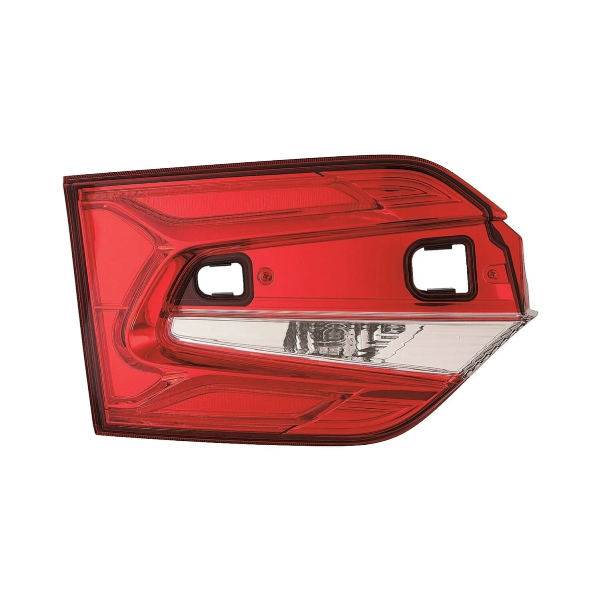 MZN317-1346L-AC CAPA Left Hand Backup Tail Lamp Assembly for 2018-2024 Honda Odyssey - Chrome Housing - Red & Clear Lens