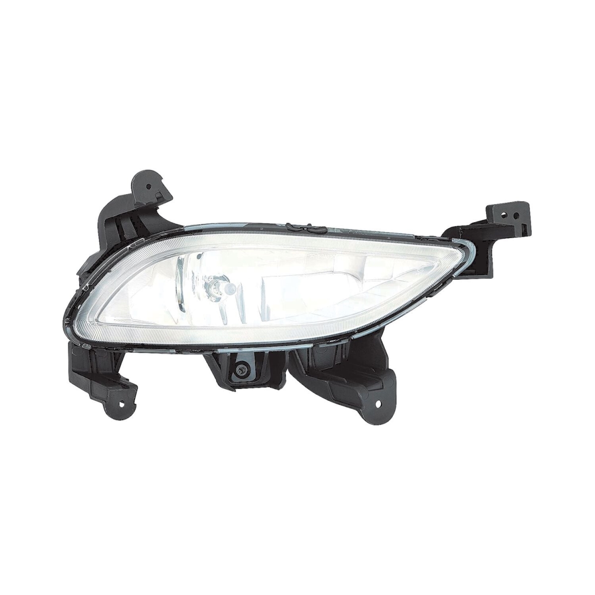 MZN321-2042R-AC CAPA Right Hand Fog Lamp Assembly for 2014 Hyundai Sonata - Chrome Housing - Clear Lens