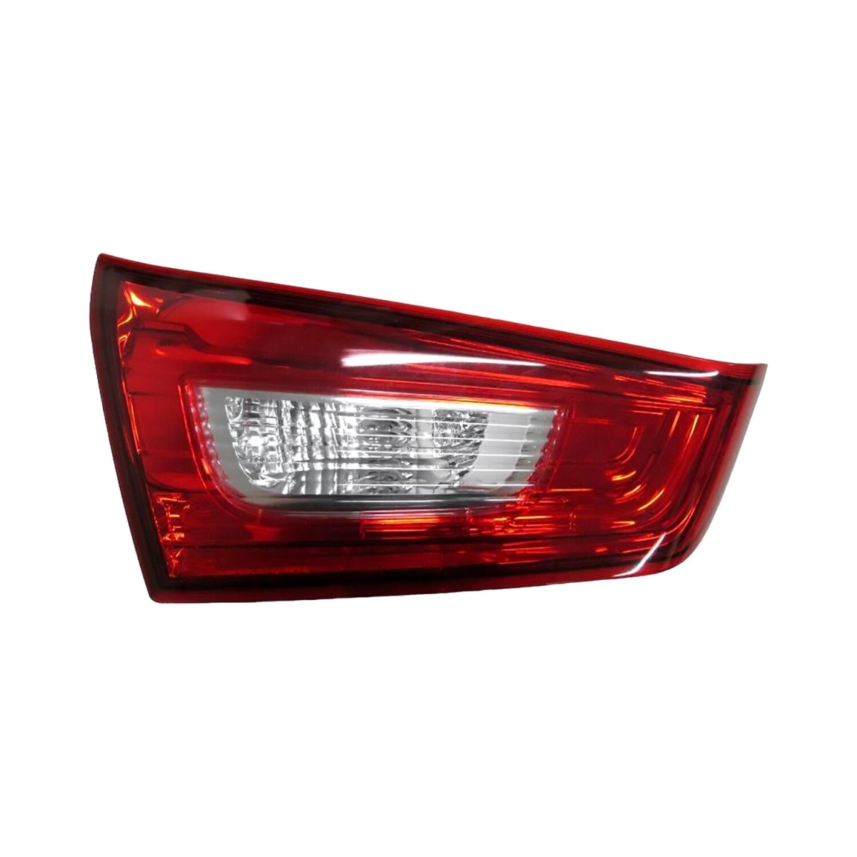 MZN214-1327L-AC CAPA Left Hand Inner Backup Tail Lamp Assembly for 2011-2019 Mitsubishi Outlander Sport & RVR - Chrome Housing - Red & Clear Lens