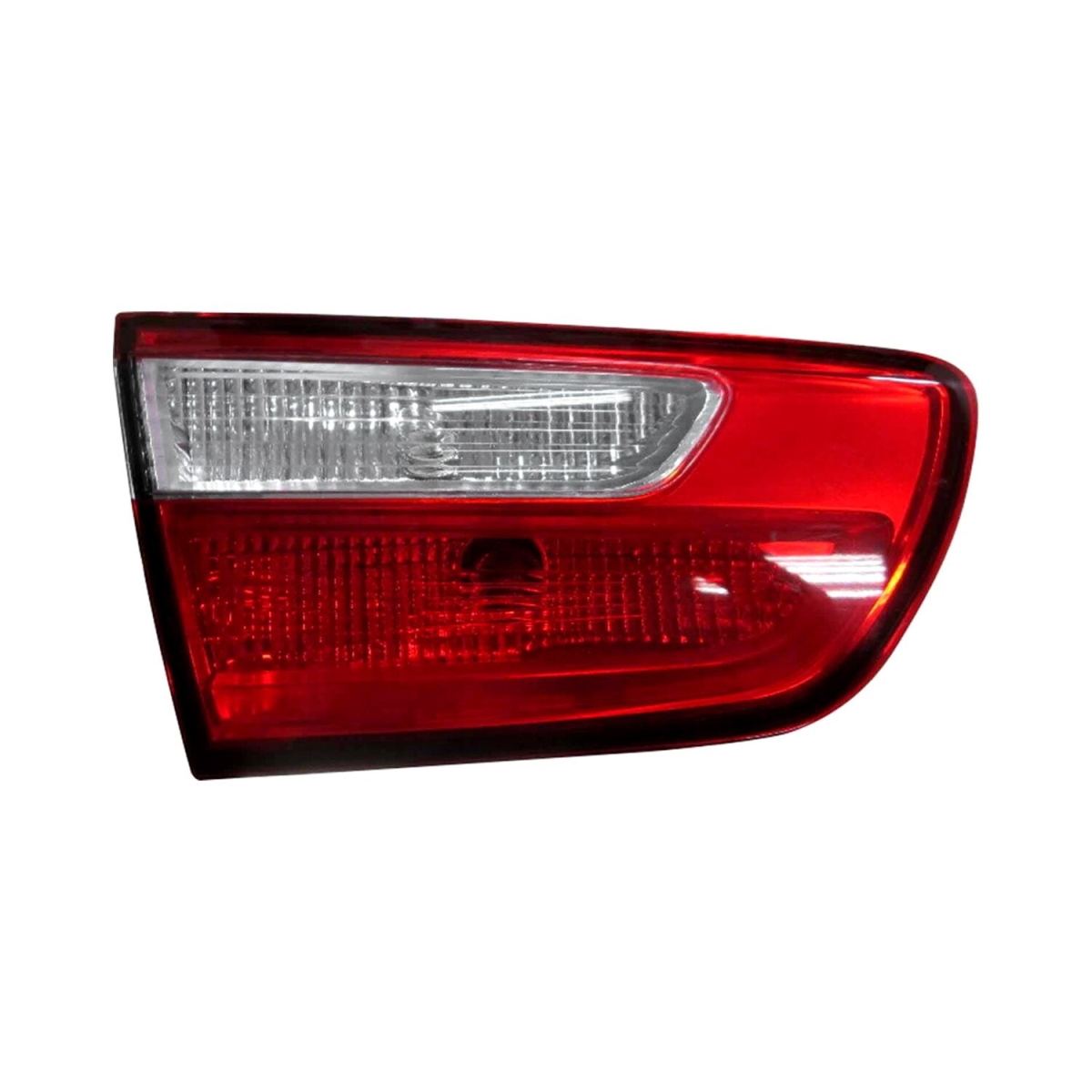 MZN223-1315R-AC CAPA Right Hand Inner Backup Tail Lamp Assembly for 2012-2017 Kia Rio Sedan - Chrome Housing - Red & Clear Lens