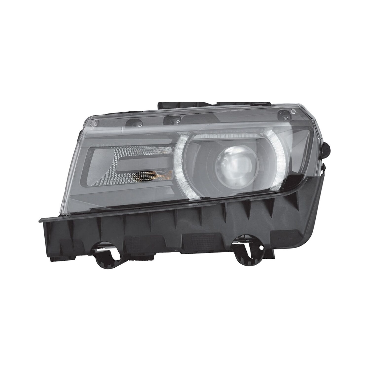 MZN335-1177L-ACH2 CAPA Left Hand Headlight Assembly for 2014-2015 Chevrolet Camaro LT-SS Models - Black Housing - Clear Lens
