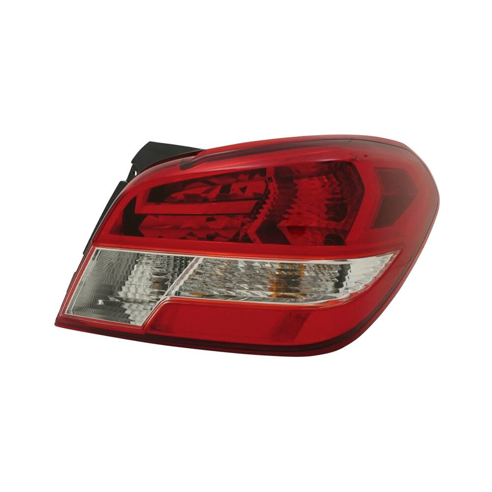 MZN214-19AHR-AC CAPA Right Hand Taillamp Assembly for 2017-2020 Mitsubishi Mirage G4 - Chrome Housing - Red & Clear Lens