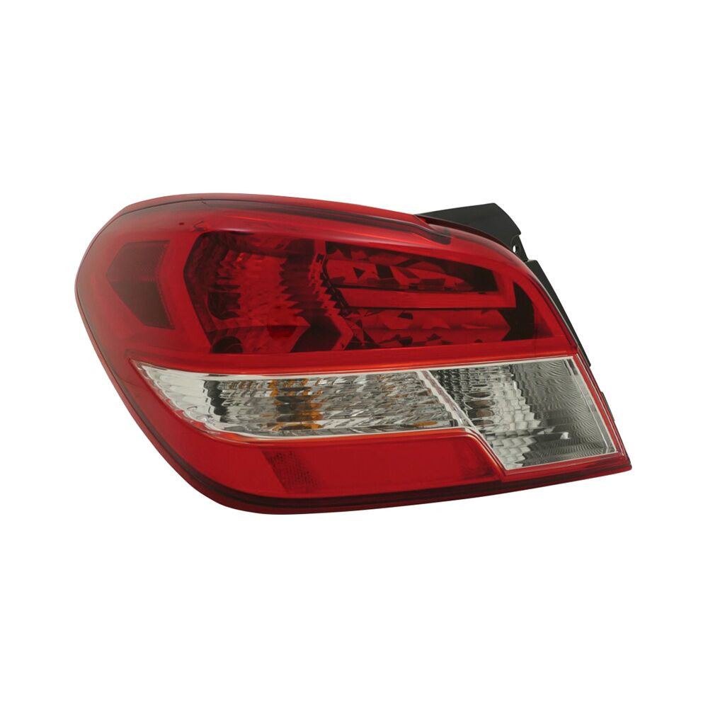 MZN214-19AHL-AC CAPA Left Hand Taillamp Assembly for 2017-2020 Mitsubishi Mirage G4 - Chrome Housing - Red & Clear Lens