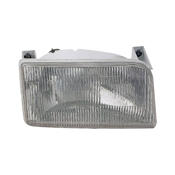 MZN331-1111R-AC CAPA Right Hand Headlight Assembly for 1992-1997 Ford Pickup - Chrome Housing - Clear Lens