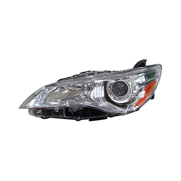 MZN312-11F4L-AC1 CAPA Left Hand Headlight Assembly for 2015-2017 Toyota Camry LE-XLE Models - Chrome Housing - Clear Lens