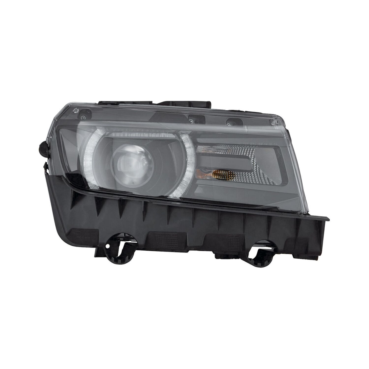 MZN335-1177R-ACH2 CAPA Right Hand Headlight Assembly for 2014-2015 Chevrolet Camaro LT-SS Models - Black Housing - Clear Lens