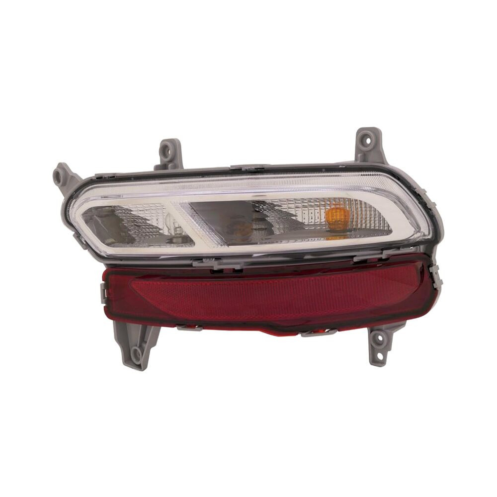 MZN323-1329R-AC CAPA Right Hand Backup Lamp Assembly for 2021 Kia Sportage - Chrome Housing - Red & Clear Lens
