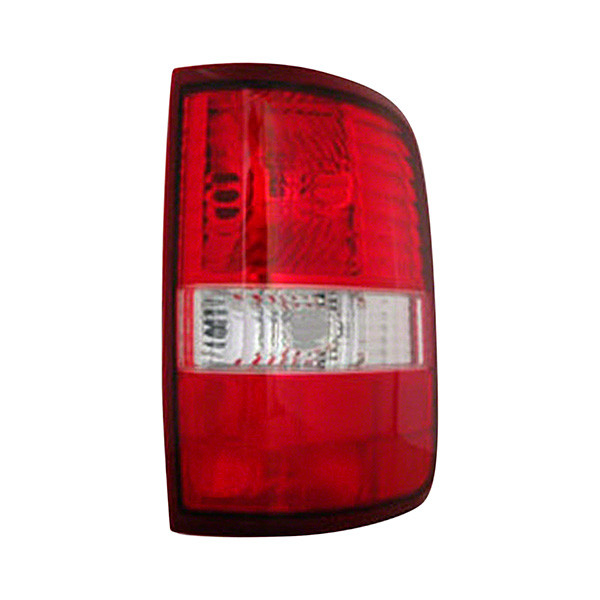 MZNK30-1919R-UC CAPA Right Hand Taillamp Assembly for 2004-2008 Ford F-150 - Chrome Housing - Red & Clear Lens