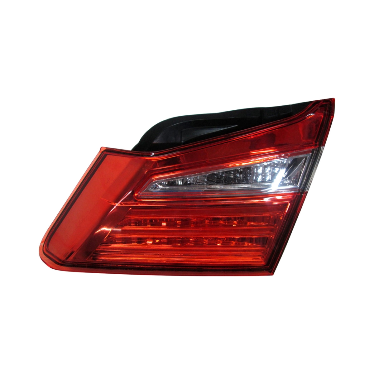 MZN317-1342R3AC CAPA Right Hand Inner Backup Tail Lamp Assembly for 2017 Honda Accord Hybrid - Black & Chrome Housing - Red & Clear Lens