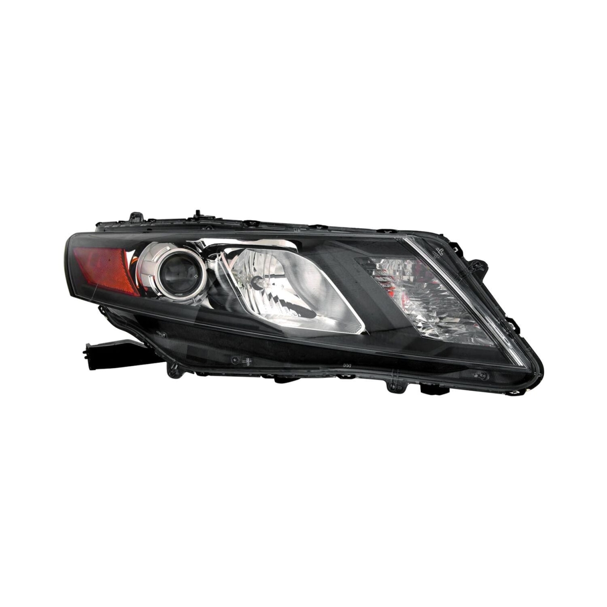 MZN317-1160R-AC2 CAPA Right Hand Headlight Assembly for 2010-2012 Honda Crosstour - Black Housing - Clear Lens