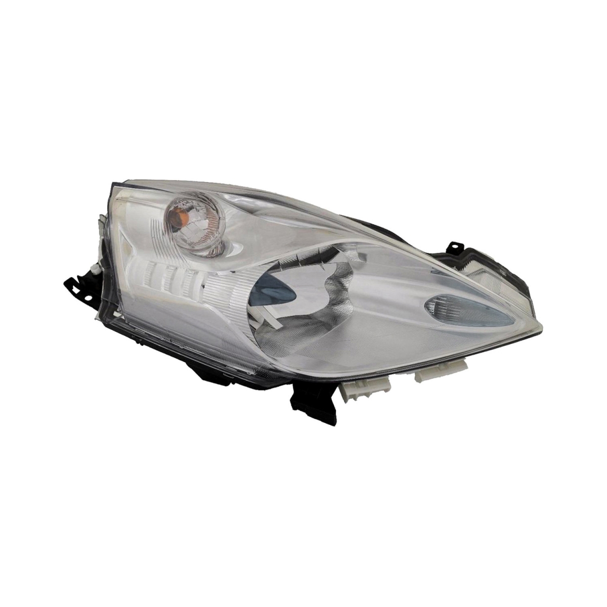 MZN315-11ASR-AC3 CAPA Right Hand Headlight Assembly for 2013-2014 Nissan Leaf - Chrome Housing - Clear Lens