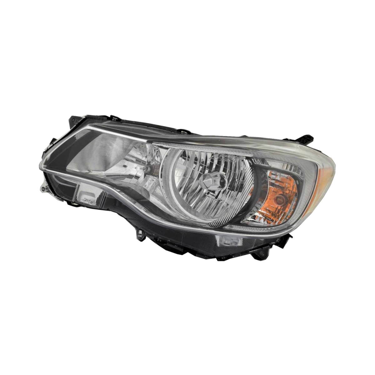 MZN320-1123LMACHM2 CAPA Left Hand Headlight Assembly for 2017 Subaru Crosstrek - Black & Chrome Housing - Clear Lens