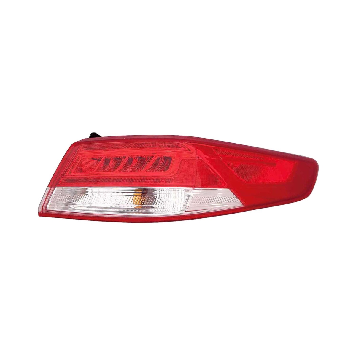 MZN323-1958R-AC1 CAPA Right Hand Outer Taillamp Assembly for 2016-2018 Kia Optima - Chrome Housing - Red & Clear Lens